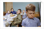 Boy Pouting near the Dinner Table by Anonymous