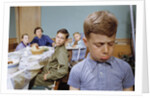 Boy Pouting near the Dinner Table by Anonymous