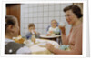 Mother and Daughter Conversing at Dinner Table by Anonymous