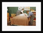 Children Making a Bed by Anonymous