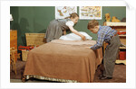Children Making a Bed by Anonymous
