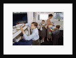 Family Cleaning the Dishes by Anonymous
