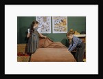 Children Making a Bed by Anonymous