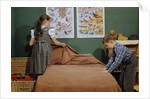 Children Making a Bed by Anonymous