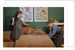 Children Making a Bed by Anonymous
