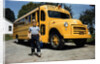School Bus Dropping off Child at Home by Anonymous