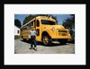 School Bus Dropping off Child at Home by Anonymous