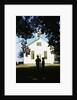 Boy and Girl Waiting near Schoolhouse by Anonymous