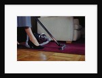 Woman Vacuuming Rug by Anonymous