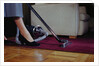 Woman Vacuuming Rug by Anonymous