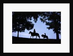 Father and Son Riding Horses by Anonymous