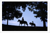 Father and Son Riding Horses by Anonymous