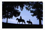 Father and Son Riding Horses by Anonymous