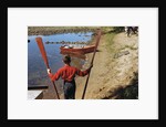 Boy Holding Oars by Anonymous