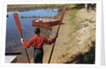 Boy Holding Oars by Anonymous