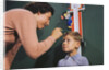 Mother Measuring Boy's Height by Anonymous