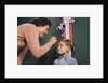 Mother Measuring Boy's Height by Anonymous