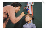 Mother Measuring Boy's Height by Anonymous