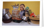 Boy Overwhelmed by Dirty Dishes by Anonymous
