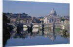 Tiber River and St. Peter's Basilica by Anonymous