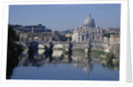 Tiber River and St. Peter's Basilica by Anonymous