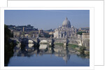 Tiber River and St. Peter's Basilica by Anonymous