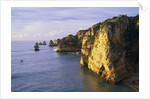 Sanstone Cliffs at Praia de Dona Ana Beach in Portugal by Anonymous