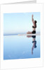 Woman Exercising on Swimming Pool Edge by Anonymous