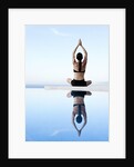 Woman Exercising on Swimming Pool Edge by Anonymous