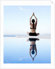 Woman Exercising on Swimming Pool Edge by Anonymous
