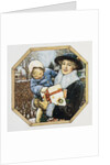 Illustration for the Book Best Baby, Depicting Mother and Child at Christmas by John Rae