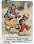 Uncle Wiggily's Picture Book Illustration with Hippopotamus and Hare by Lansing Campbell