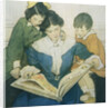 Illustration of a Mother and Children Reading by Jessie Willcox Smith