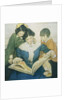 Illustration of a Mother and Children Reading by Jessie Willcox Smith