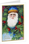 A Merry Christmas Postcard Depicting Santa Claus by Anonymous