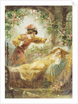 The Prince Finds the Sleeping Beauty Book Illustration by Anonymous