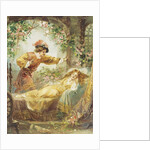 The Prince Finds the Sleeping Beauty Book Illustration by Anonymous