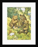 Illustration Depicting Three Picnicking Bears by Rosa C. Petherick