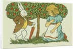 Illustration Depicting Alice and the White Rabbit by John R. Neill