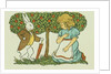 Illustration Depicting Alice and the White Rabbit by John R. Neill