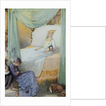 Illustration Depicting Sleeping Beauty and Her Attendants Asleep by Honor C. Appleton