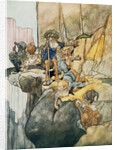 Illustration Depicting the Seven Dwarfs Mining by Charles Robinson