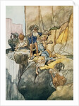 Illustration Depicting the Seven Dwarfs Mining by Charles Robinson