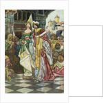 Illustration Depicting the King and Queen Asleep by Charles Robinson