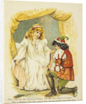 Book Illustration Depicting the Prince Kneeling Before Sleeping Beauty by Anonymous