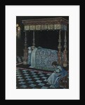 Illustration Depicting Sleeping Beauty and Her Attendant Asleep by W. Heath Robinson