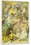 Book Illustration Depicting Prince Phillip Discovering the Sleeping Castle by Anonymous