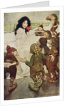 Illustration of the Dwarfs Discovering Snow White by Jessie Willcox Smith