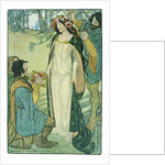 Illustration Depicting Clorinda as a Bride by Lucy Fitch Perkins