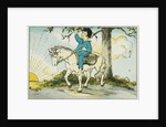 Book Illustration Depicting a Boy Riding a Pony by Pauline Batchelder Adams